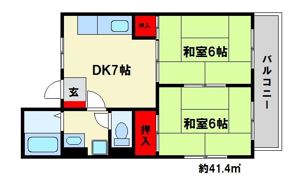 スプリングヒルズ宝 間取り　※現状優先