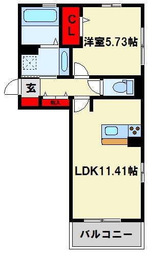 ラウンドシティ足原 間取り