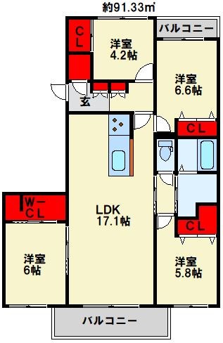 クオレール真鶴 間取り図