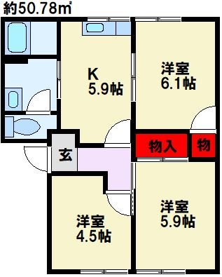 アーバン十字路 A棟 間取り