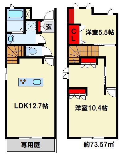 ベラフォレスタ足立 2階部分に可動収納が御座います。