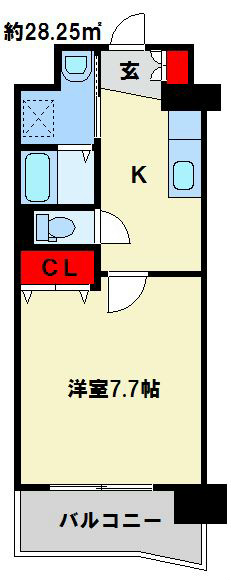 ニューシティアパートメンツ南小倉 Ⅰ 間取り図