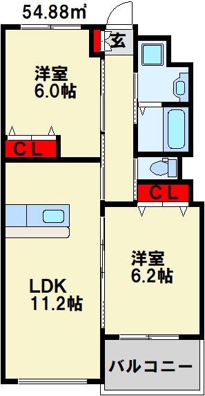 エバーグリーン小倉 間取り