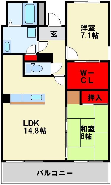 ルワージュ八幡駅前Ⅲ 間取り