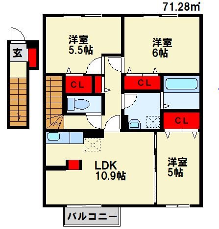 サンセールはぶ南  間取り
