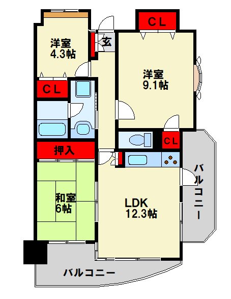 ラディア霧ヶ丘 間取り