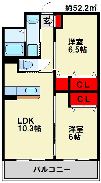 エヴァーグリーンN 間取り図