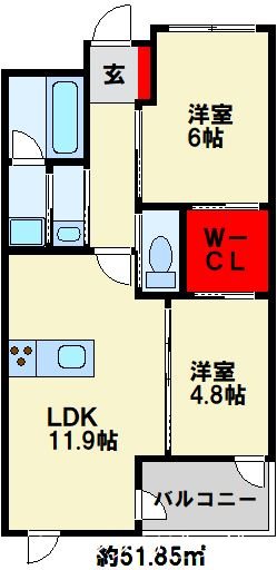 GraceHapisa西小倉レジデンス  間取り