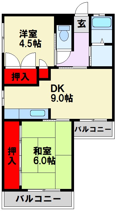 グリーンガーデンハイツ到津 間取り