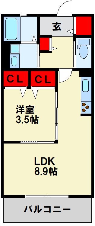 Chime境川  間取り
