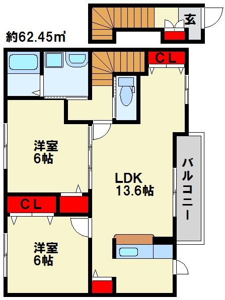 エステートまがり川21 間取り