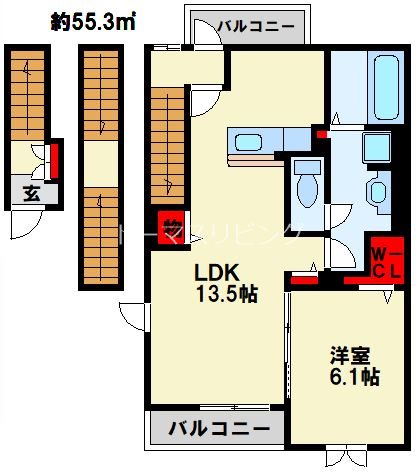 St.Heart小倉S 間取り
