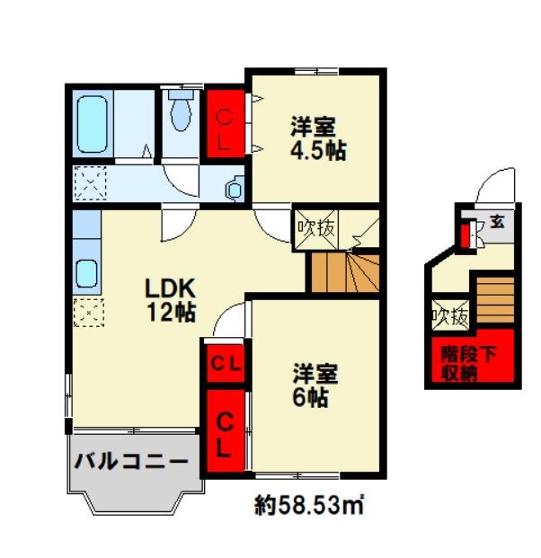 エスポワール吉田Ⅱ 間取り
