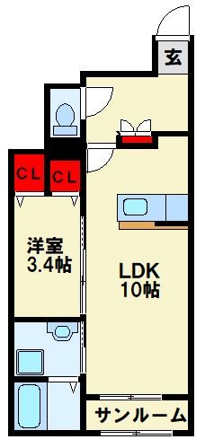 プリムヴェールA 間取り