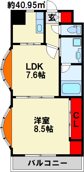 浅野ベイタワー 大きな窓がある開放感のあるお部屋です。