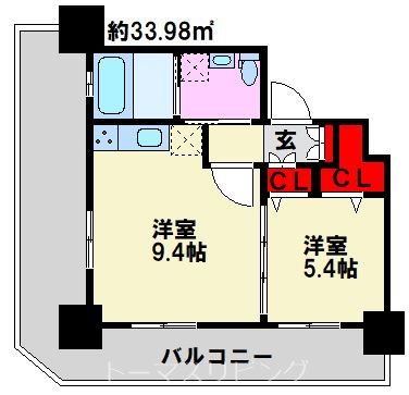No.71オリエントトラストタワー 間取り図