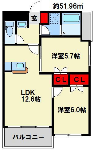 エイチエヌ石坪 女性に人気のカウンターキッチン搭載