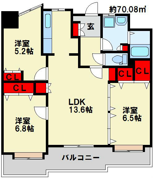 ニューサンリバー12番館 間取り