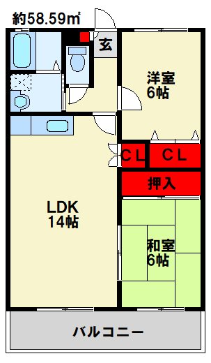 エルスール湯川　弐番館  間取り図