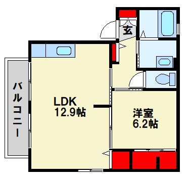 サンライト新町A棟 間取り
