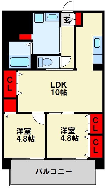 シェアンジュ21 間取り