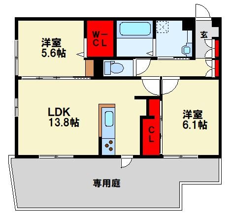 タウンコートカレラⅣ 間取り