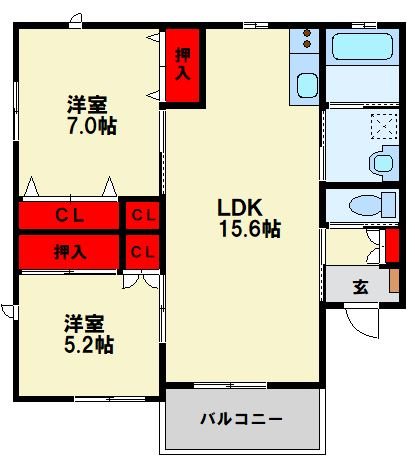 ウェルカーサ陣原 間取り