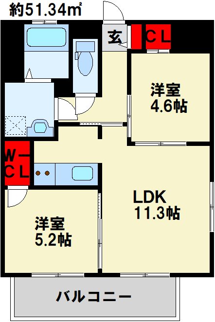 門司ポロニア弐番館 間取り図