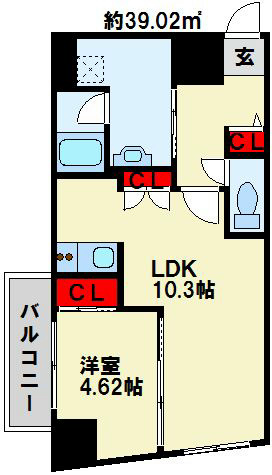 福岡県北九州市小倉北区木町２丁目2-4 広さも形も人気の物件です。