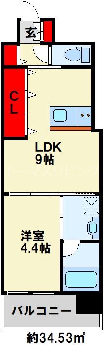 オーヴィジョンQULAS小倉金田 間取り