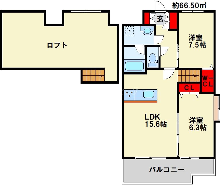オーヴィジョンQULAS小倉金田 間取り