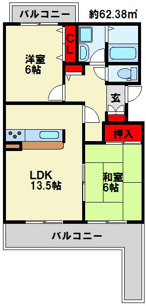 アネーロあそう  間取り