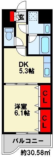 ニューシティアパートメンツ南小倉Ⅱ みんなの憧れるカウンターキッチン。