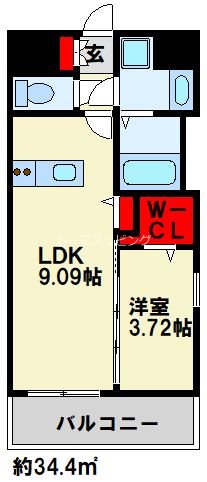 SOLUNA旦過　マーケットプレイス 間取り