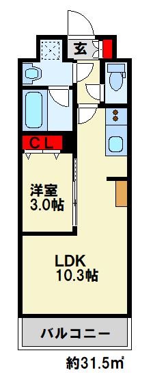 コンダクトレジデンスJINNOHARU 間取り