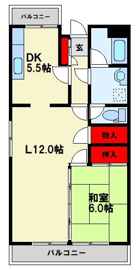 グランドハイツ東大谷 間取り