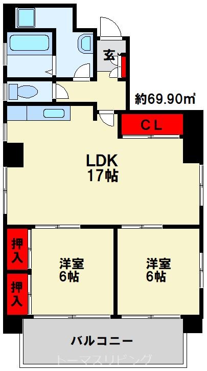 KNビル古船場 間取り