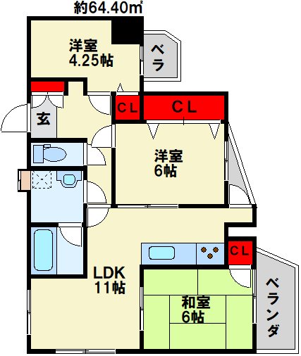 パレス西小倉 間取り