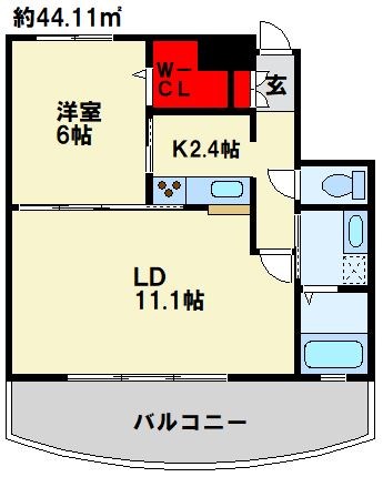 福岡県北九州市小倉北区竪町２丁目4-8 間取り