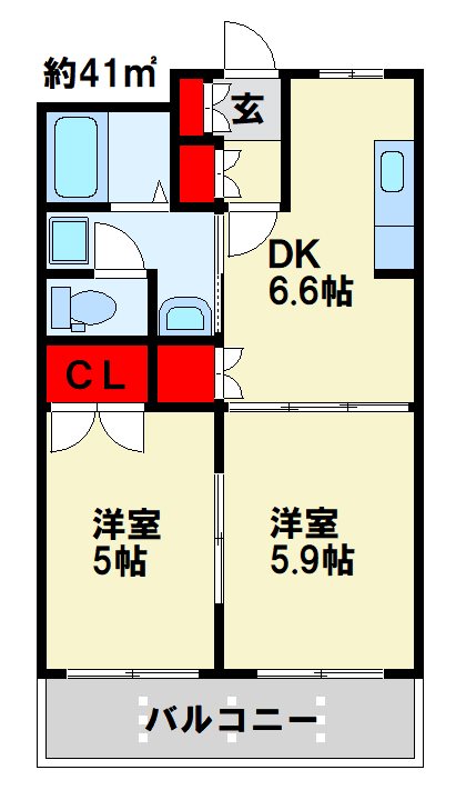 ビッグフォレスト壱番館  間取り