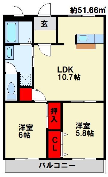 エトワール・HANDA壱番館 間取り