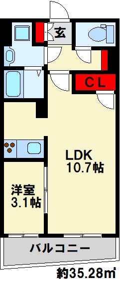 Erde三萩野 間取り