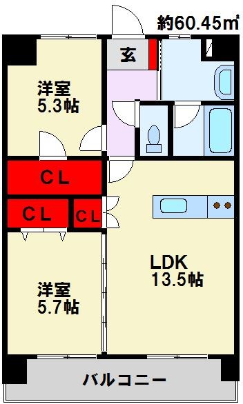 ザ.ヒルズ戸畑 間取り