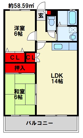 エルスール湯川　参番館 間取り