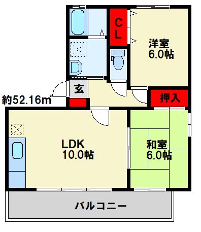 Mグリーンズ ※間取りは反転画像です。