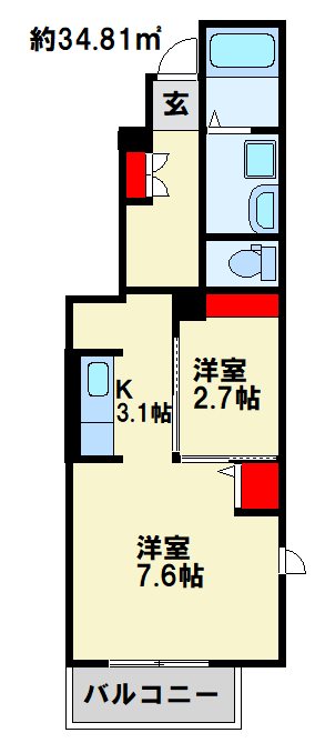 ウエストヒルズⅤ 間取り図