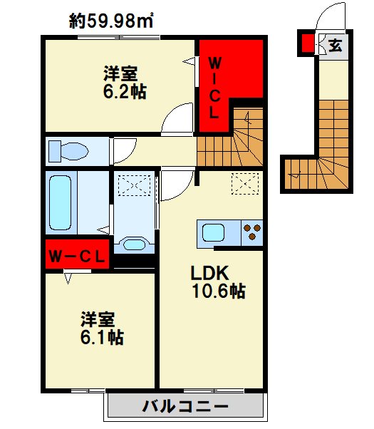 ファミールヴィラ　B棟  間取り