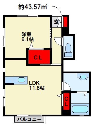 アミコート藤松 間取り図