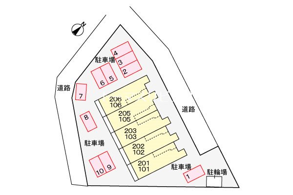 ポラリス A棟  駐車場配置図