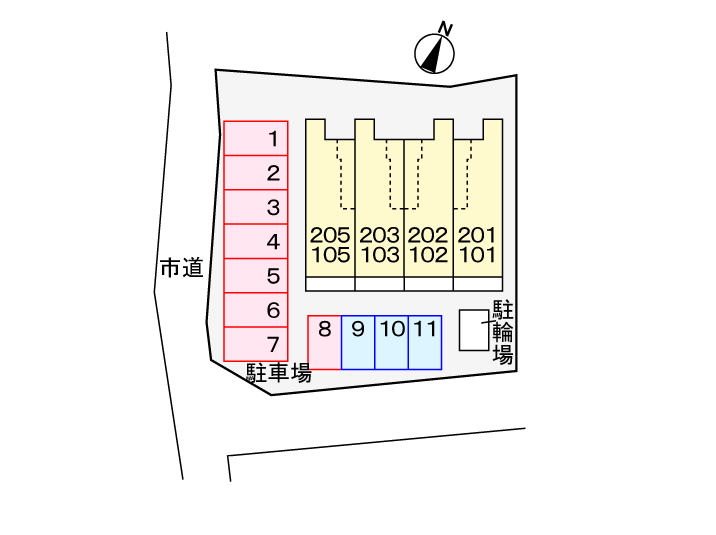 グラン エスポワール 敷地内配置図